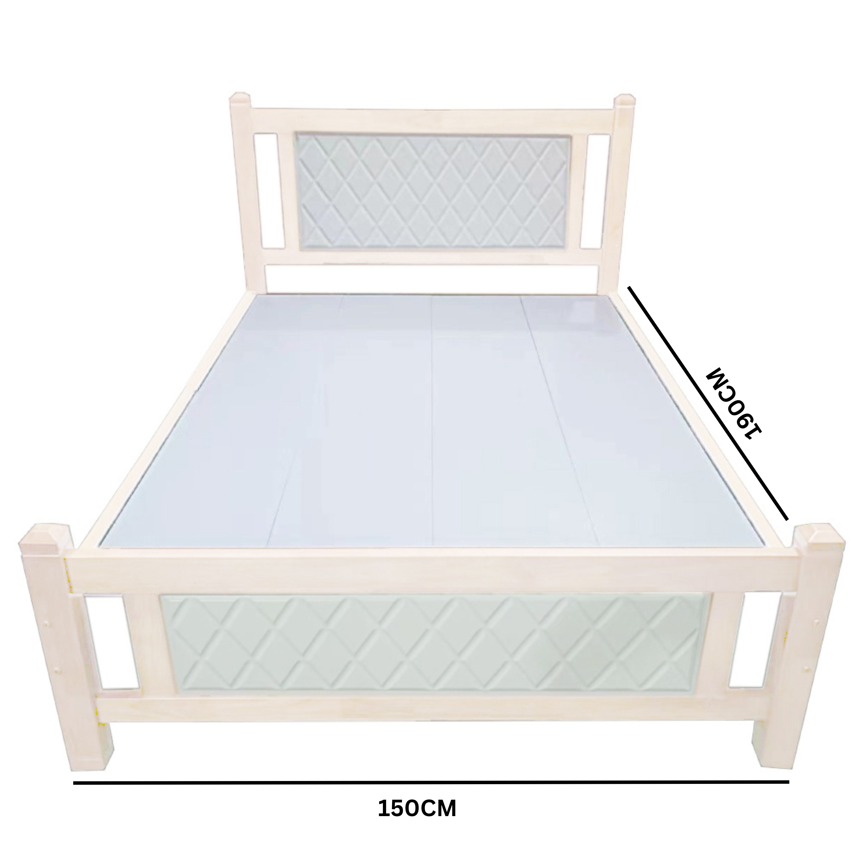 Askvoll Wooden Queen Bed Color (White)