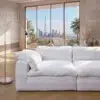 Cloud 3 Seater L Shape Sofa (White)