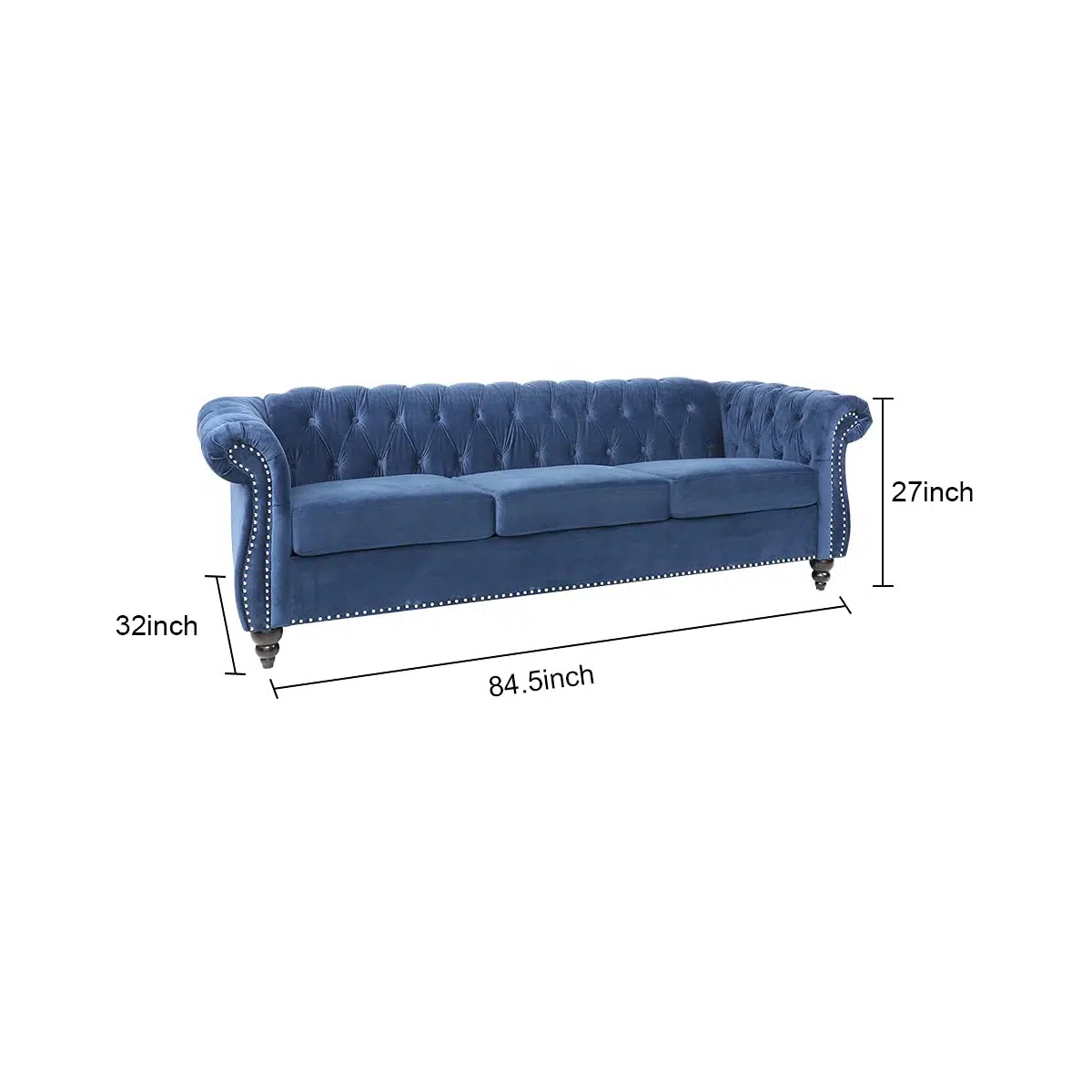Aria 3-Seater Velvet Sofa