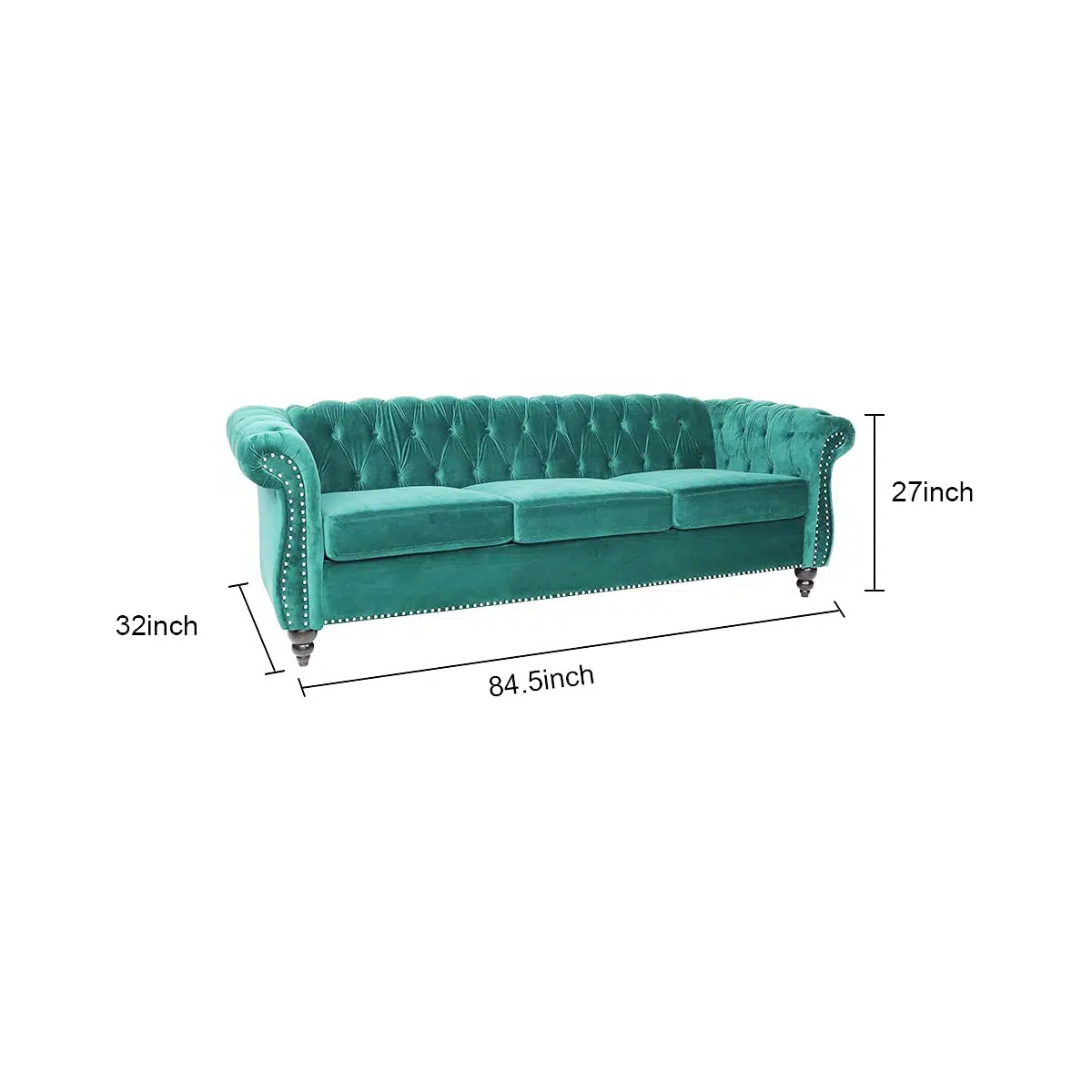 Aria 3-Seater Velvet Sofa