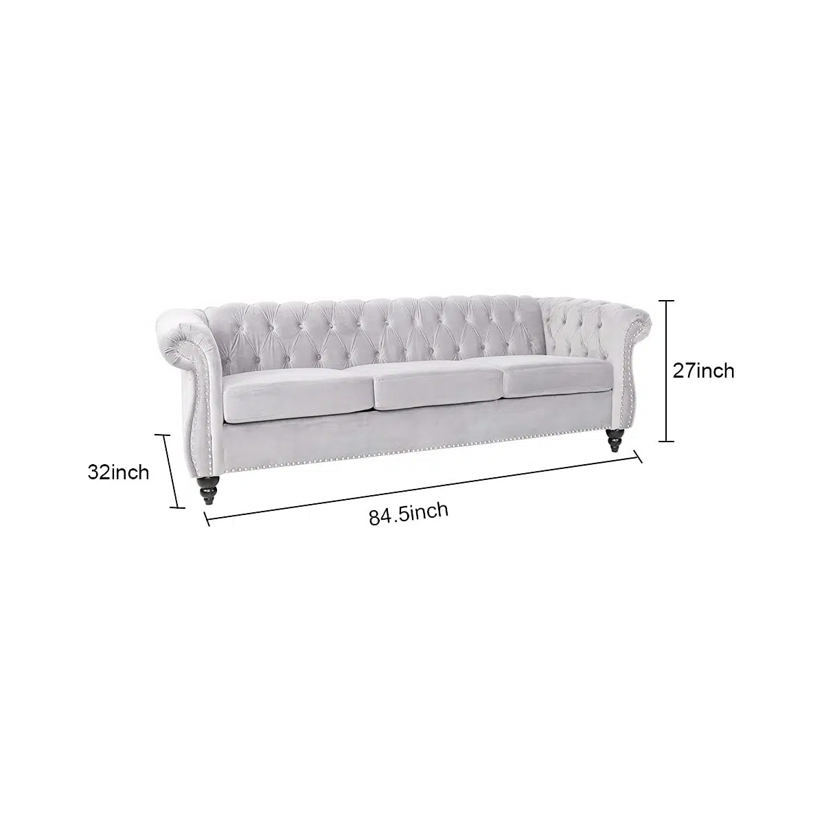 Aria 3-Seater Velvet Sofa