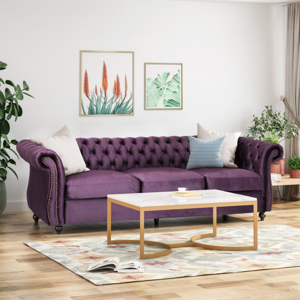 Aria 3-Seater Velvet Sofa