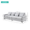 Sealand 4 Seater Polyester Sofa – Light Grey