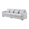 Sealand 4 Seater Polyester Sofa – Light Grey