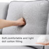 Sealand 4 Seater Polyester Sofa – Light Grey