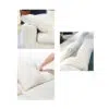 American 3-Seater Polyester Fabric L-Shape Sofa – White
