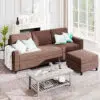 Athens 3-Seater L-Shape Polyester Sofa