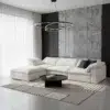 Cloud 3 Seater L Shape Sofa (White)