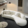 European Berber Fleece 4 Seater Brushed wool Sofa – White