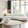 European Berber Fleece 4 Seater Brushed wool Sofa – White