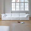 Cloud 3 Seater L Shape Sofa (White)