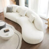 European Berber Fleece 4 Seater Brushed wool Sofa – White