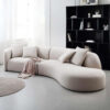 European Berber Fleece 4 Seater Brushed wool Sofa – White