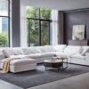 Danietta Luxury 6 Seater Sofa U-Shape Couch Sofa – White