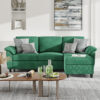 Montana 3-Seater L-Shape Polyester Sofa – Green