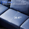 Rossi 3-Seater L-Shape Leather Sofa – Blue