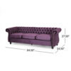 Aria 3-Seater Velvet Sofa