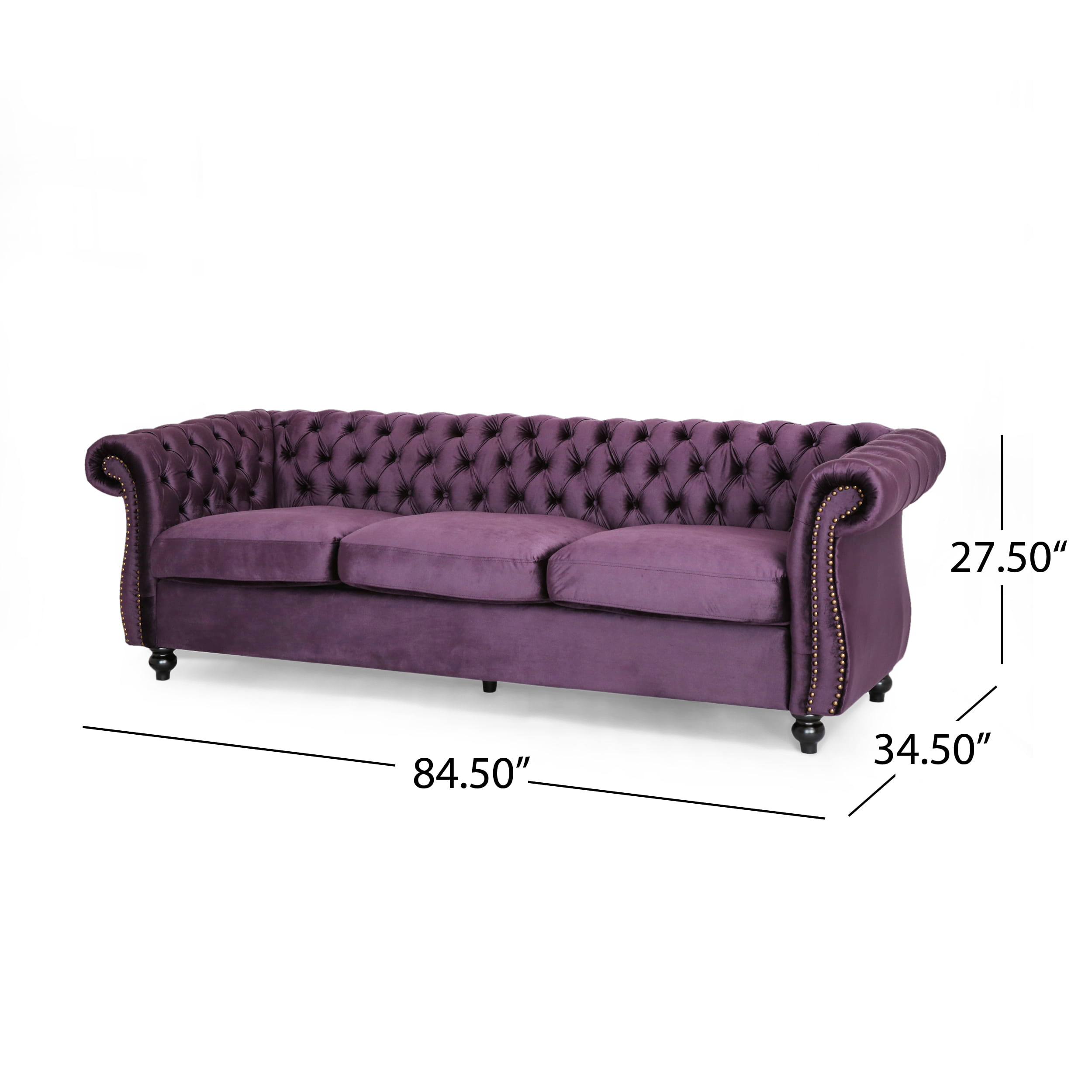 Aria 3-Seater Velvet Sofa