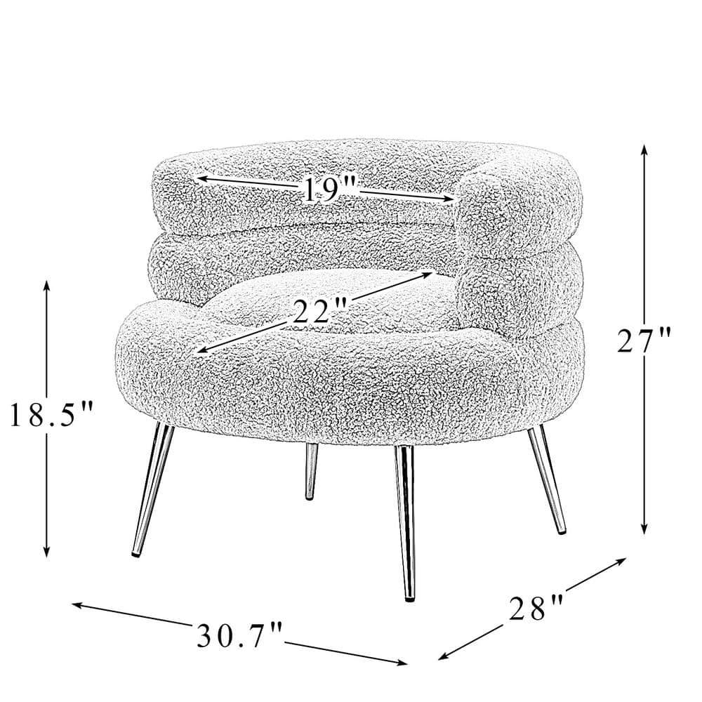 Virbius Boucle Armchair 1 Seater Sofa