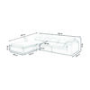Cloud 3 Seater L Shape Sofa (White)
