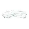 Cloud 3 Seater L Shape Sofa (White)