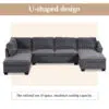 Jattebo 5-Seater U-Shape Polyester Sofa