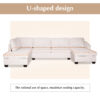 Jattebo 5-Seater U-Shape Polyester Sofa