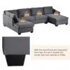 Jattebo 5-Seater U-Shape Polyester Sofa