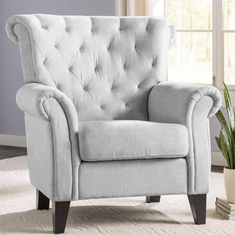 Bronston 1 Seater Linen Armchair…