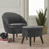 Caramels 1 Seater Velvet Armchair And Ottoman