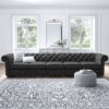 Classic Button Tufted 5 Seater Linen Sofa