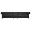 Classic Button Tufted 5 Seater Linen Sofa