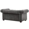Deluxe 2 Seater Velvet Sofa – Dark Grey