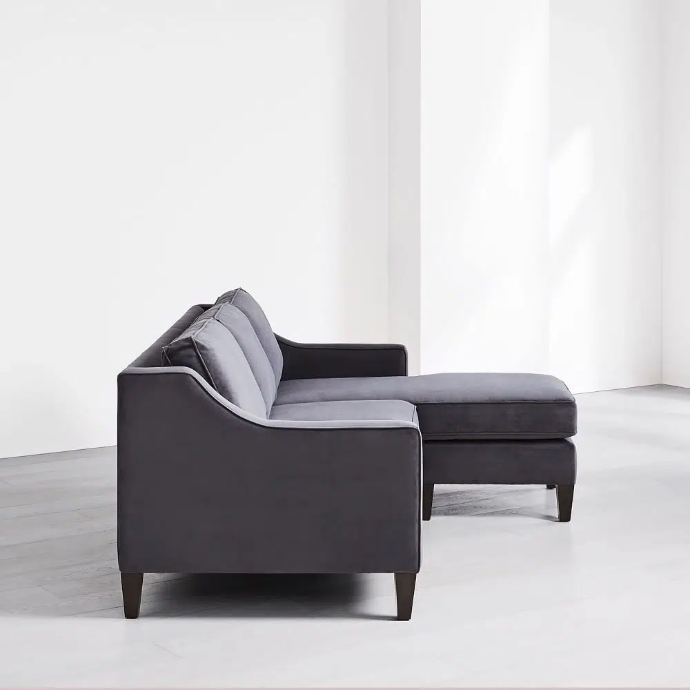Elisa 3 Seater L-Shape Velvet Sofa