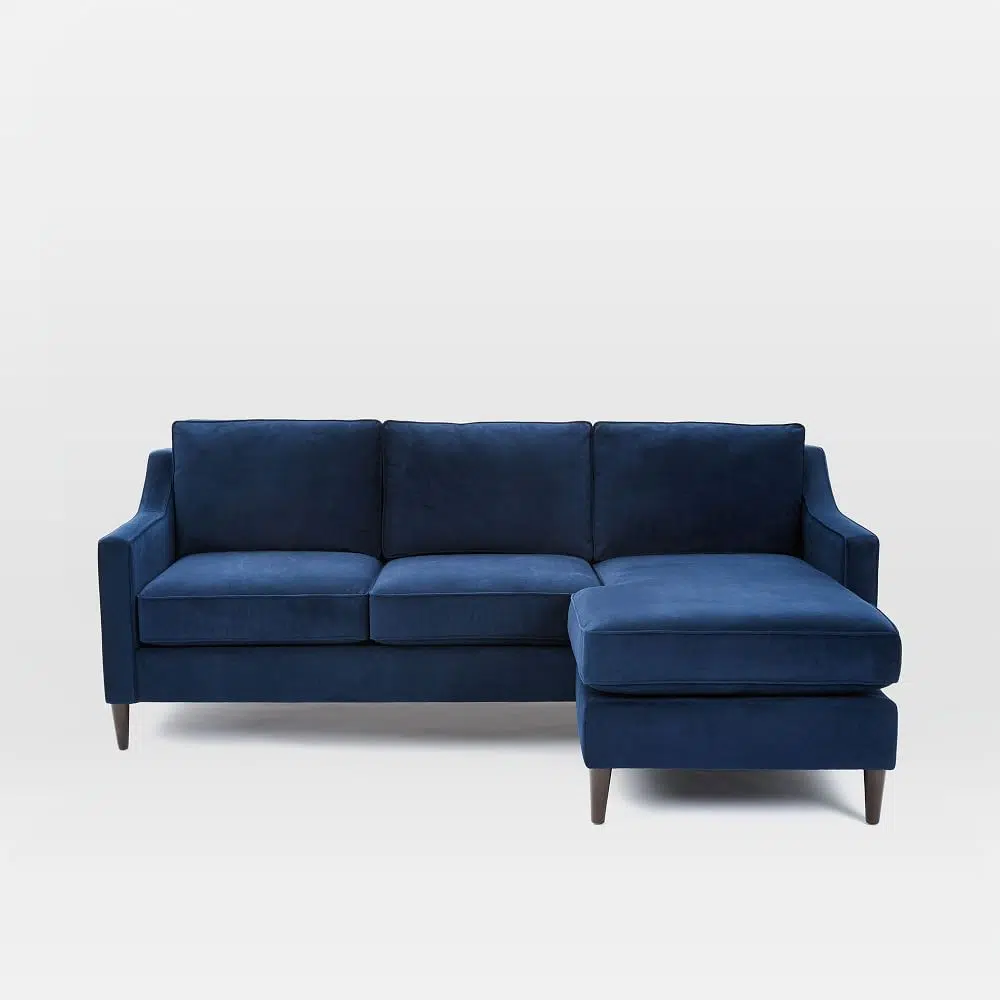 Elisa 3 Seater L-Shape Velvet Sofa
