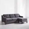 Elisa 3 Seater L-Shape Velvet Sofa