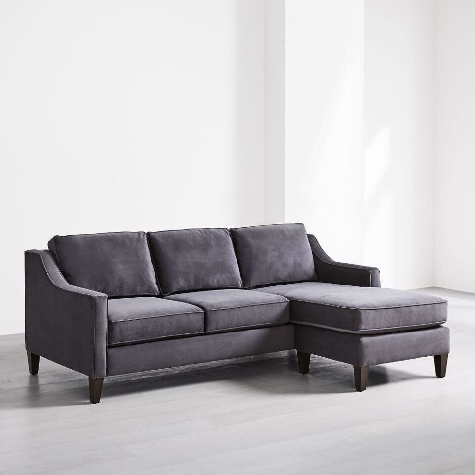 Elisa 3 Seater L-Shape Velvet Sofa…