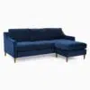 Elisa 3 Seater L-Shape Velvet Sofa