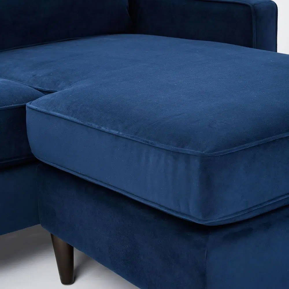 Elisa 3 Seater L-Shape Velvet Sofa