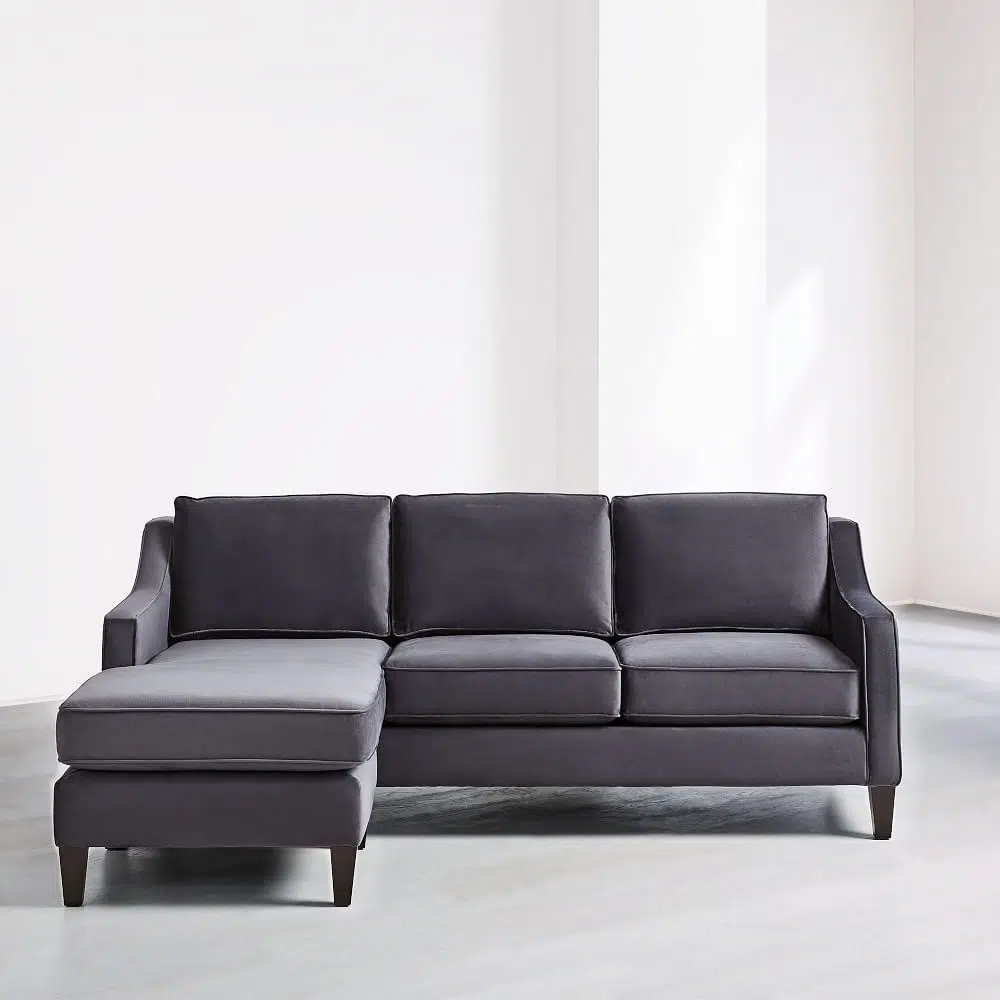 Elisa 3 Seater L-Shape Velvet Sofa
