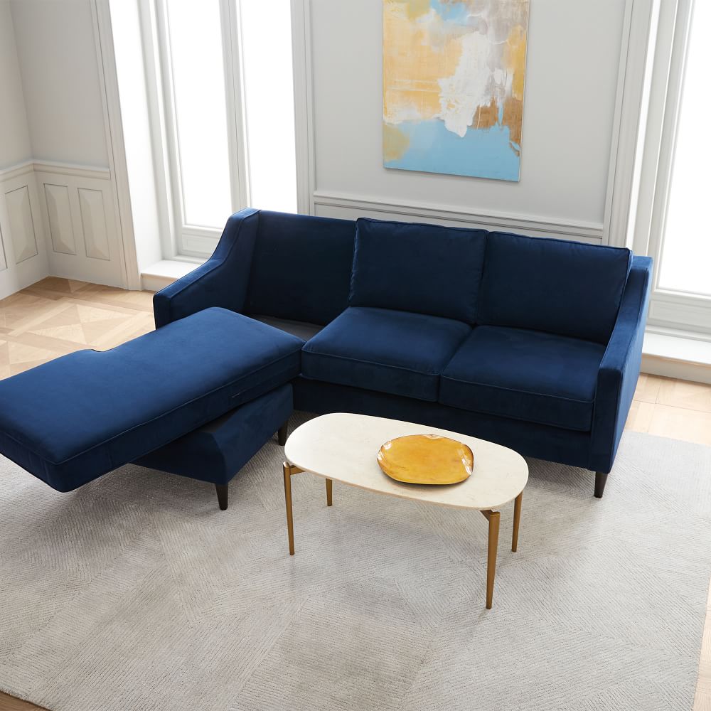 Elisa 3 Seater L-Shape Velvet Sofa