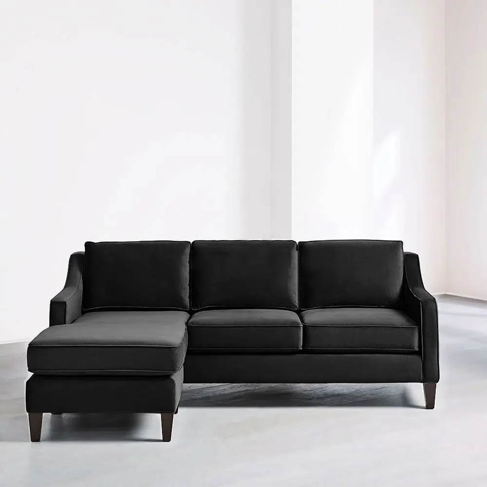Elisa 3 Seater L-Shape Velvet Sofa