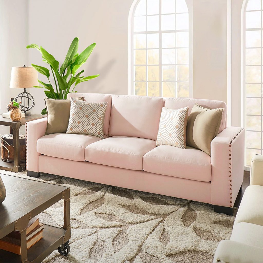 Farrent Imperial Linen 3 Seater Polyester Sofa