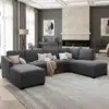 Jattebo 5-Seater U-Shape Polyester Sofa