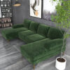 Leisure 4 Seater U-Shape Linen Sofa