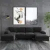 Leisure 4 Seater U-Shape Linen Sofa