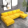 Leisure 4 Seater U-Shape Linen Sofa