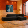 Mont 3 Seater L-Shape Velvet Sofa