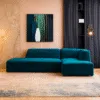 Mont 3 Seater L-Shape Velvet Sofa