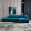 Mont 3 Seater L-Shape Velvet Sofa
